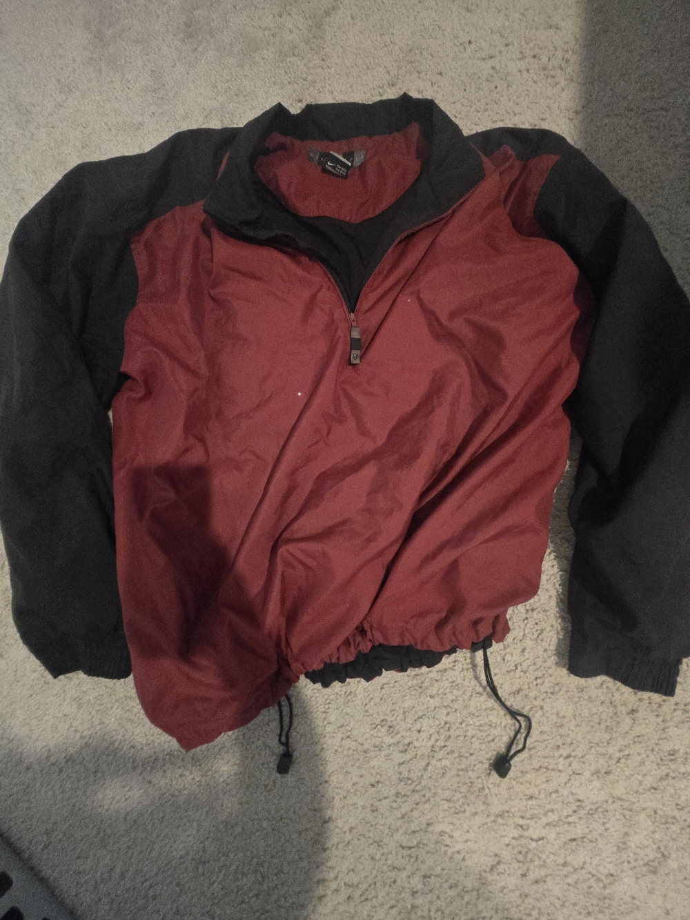 Nike Red and Black Half-Zip Windbreaker